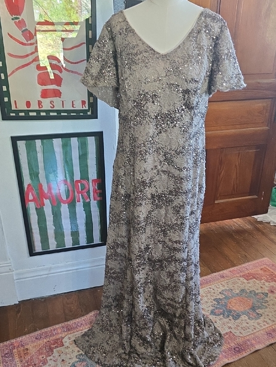 alex evenings flutter sleeve dress Blue Retro 50s Tea Length Prom Dress Formal Dress CC3005 Size 12 / Other
